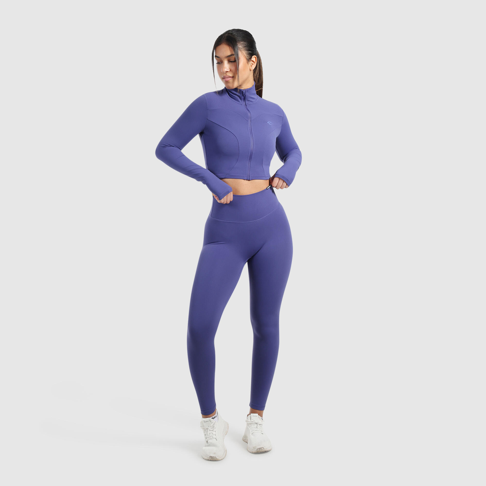 Damen Crop Jacke Brianna Dunkel Blau 3/6