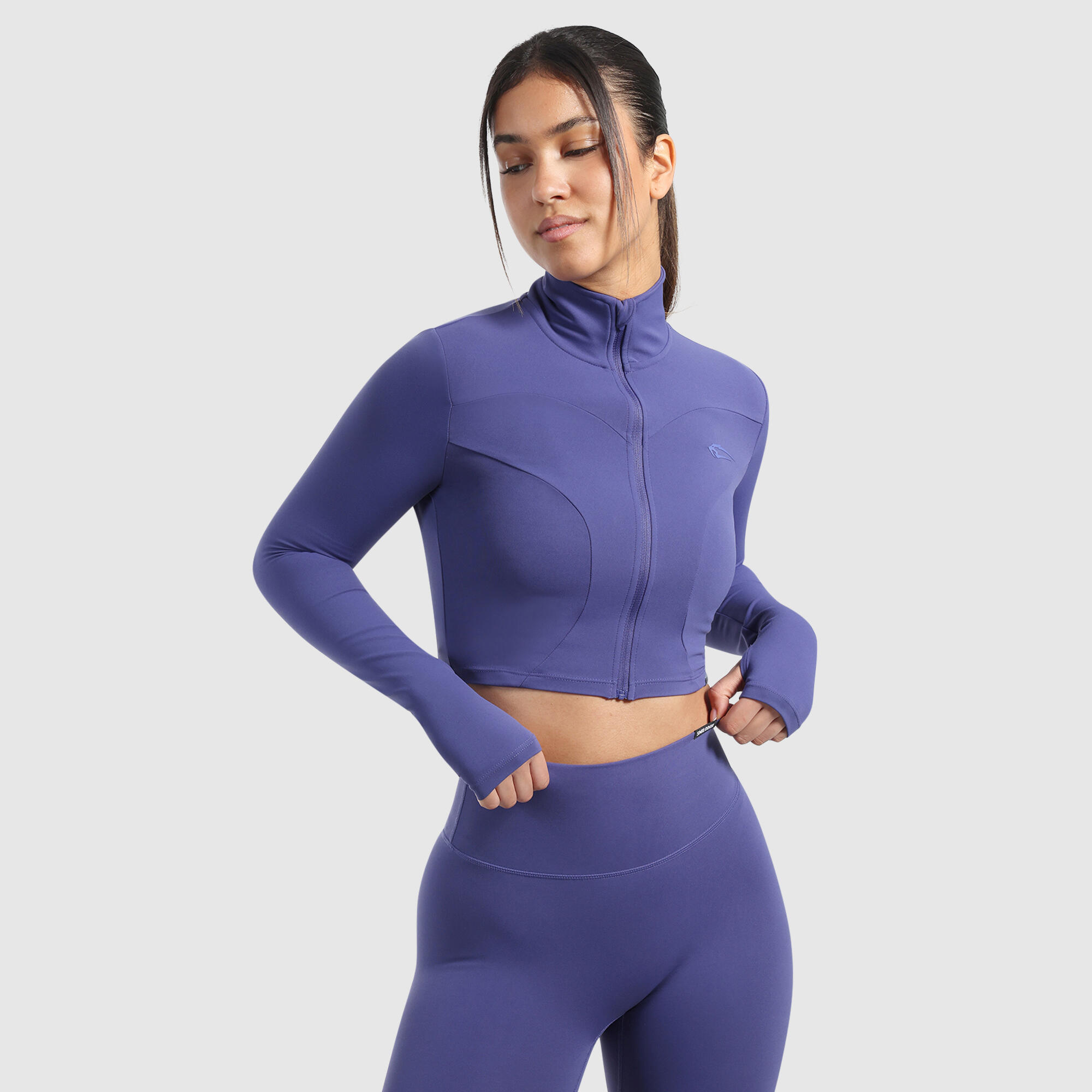 Damen Crop Jacke Brianna Dunkel Blau 2/6