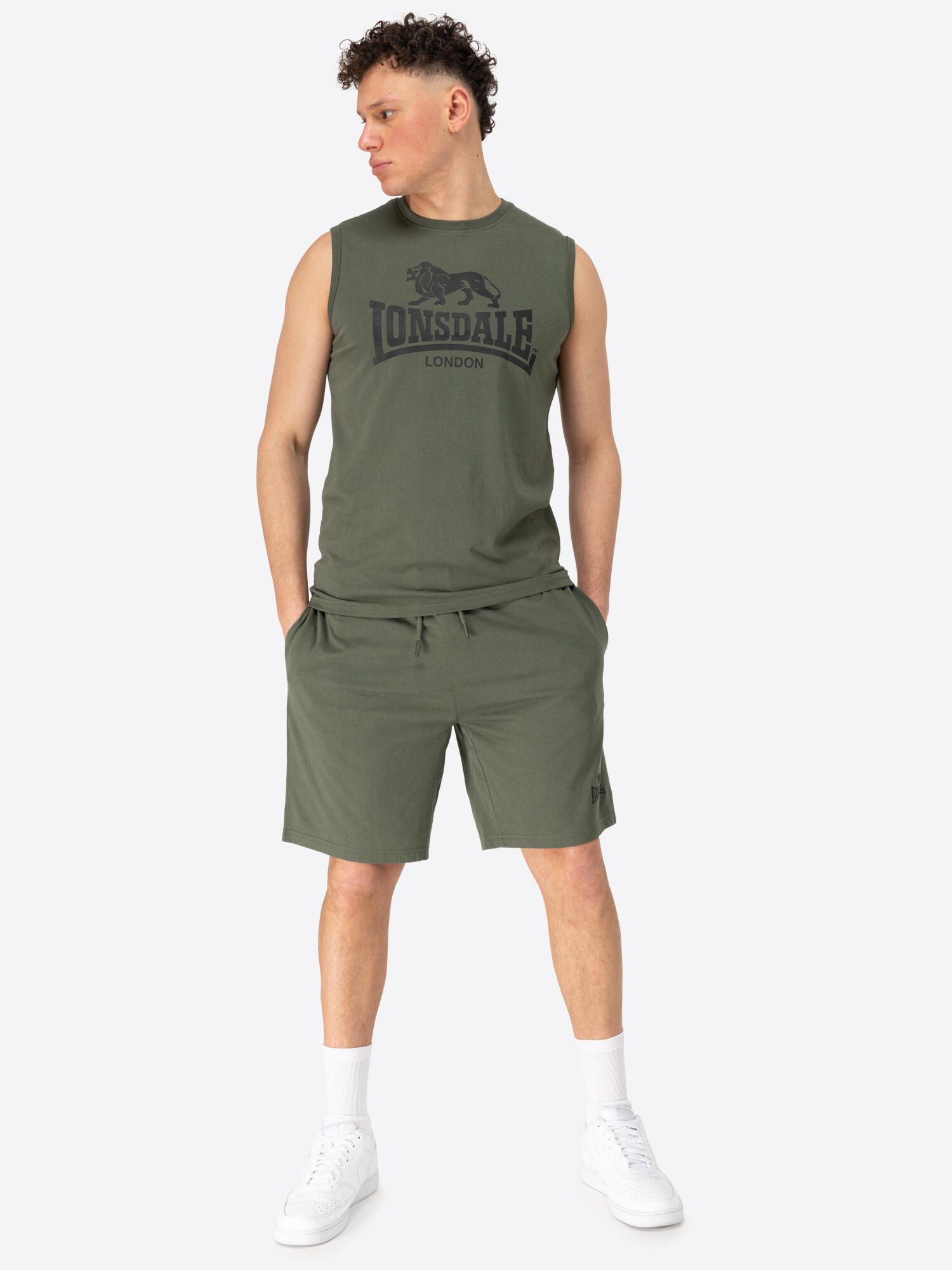 LONSDALE Heren mouwloos T-shirt & korte broek regular fit ALLANTON 3/7