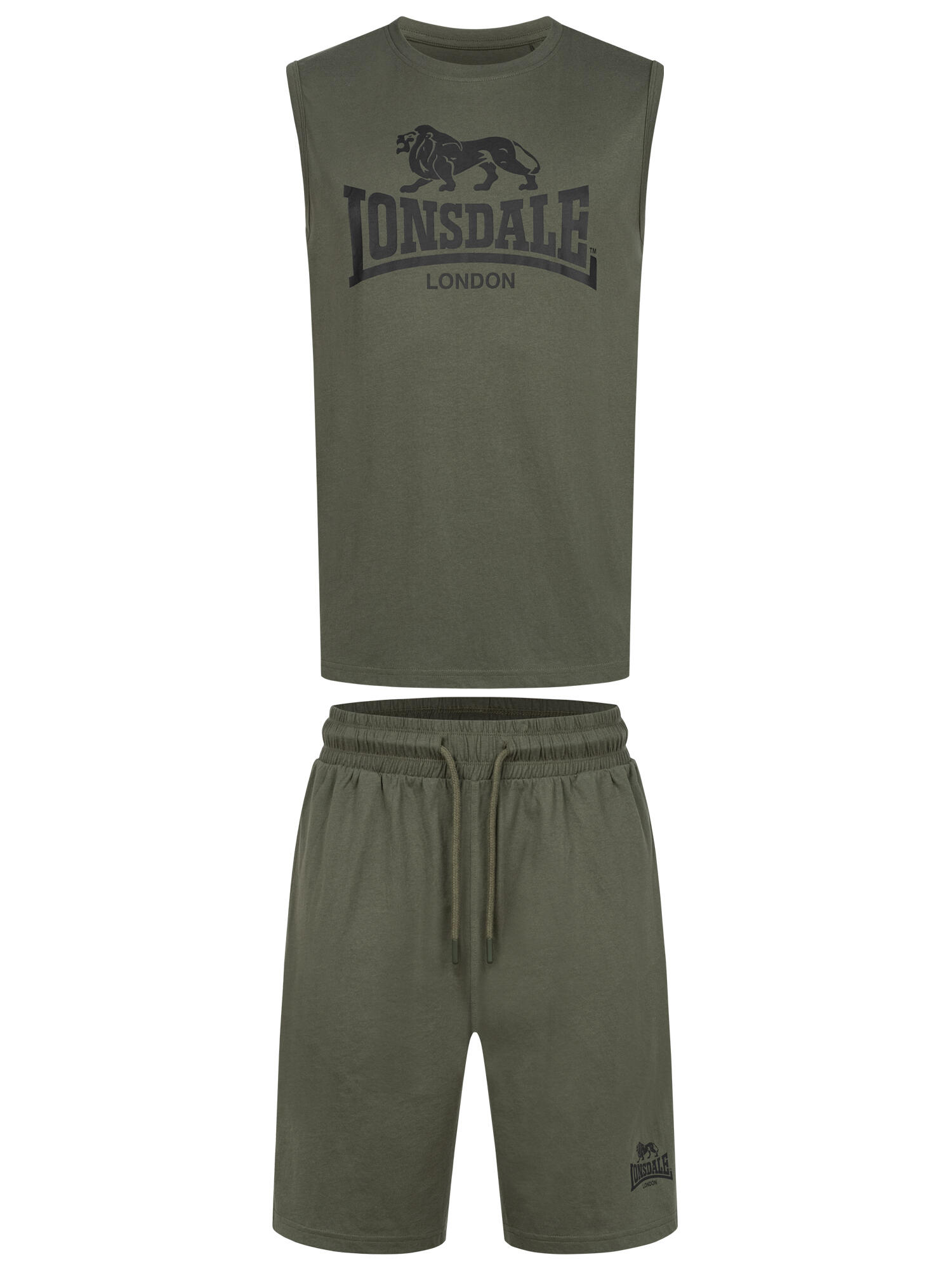 LONSDALE Heren mouwloos T-shirt & korte broek regular fit ALLANTON 2/7