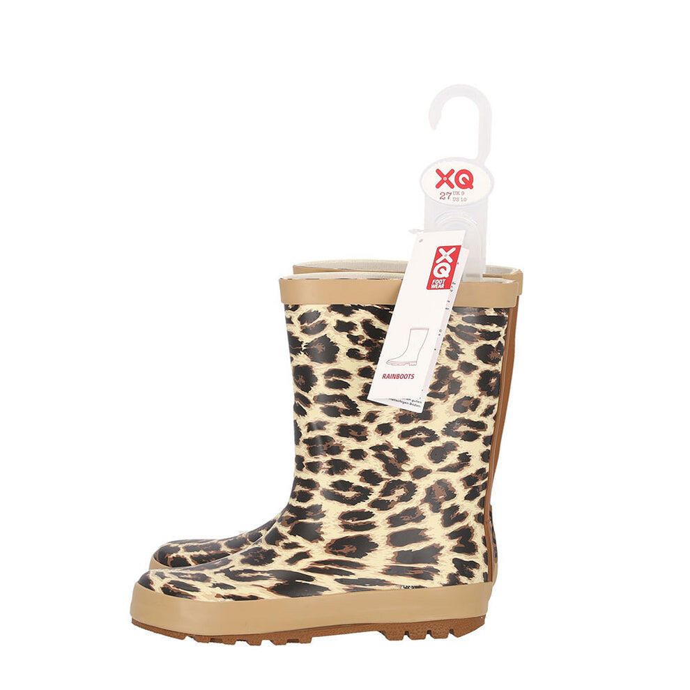 Hoge regenlaarzen voor kinderen - Luipaardprint - 100% rubber 4/5