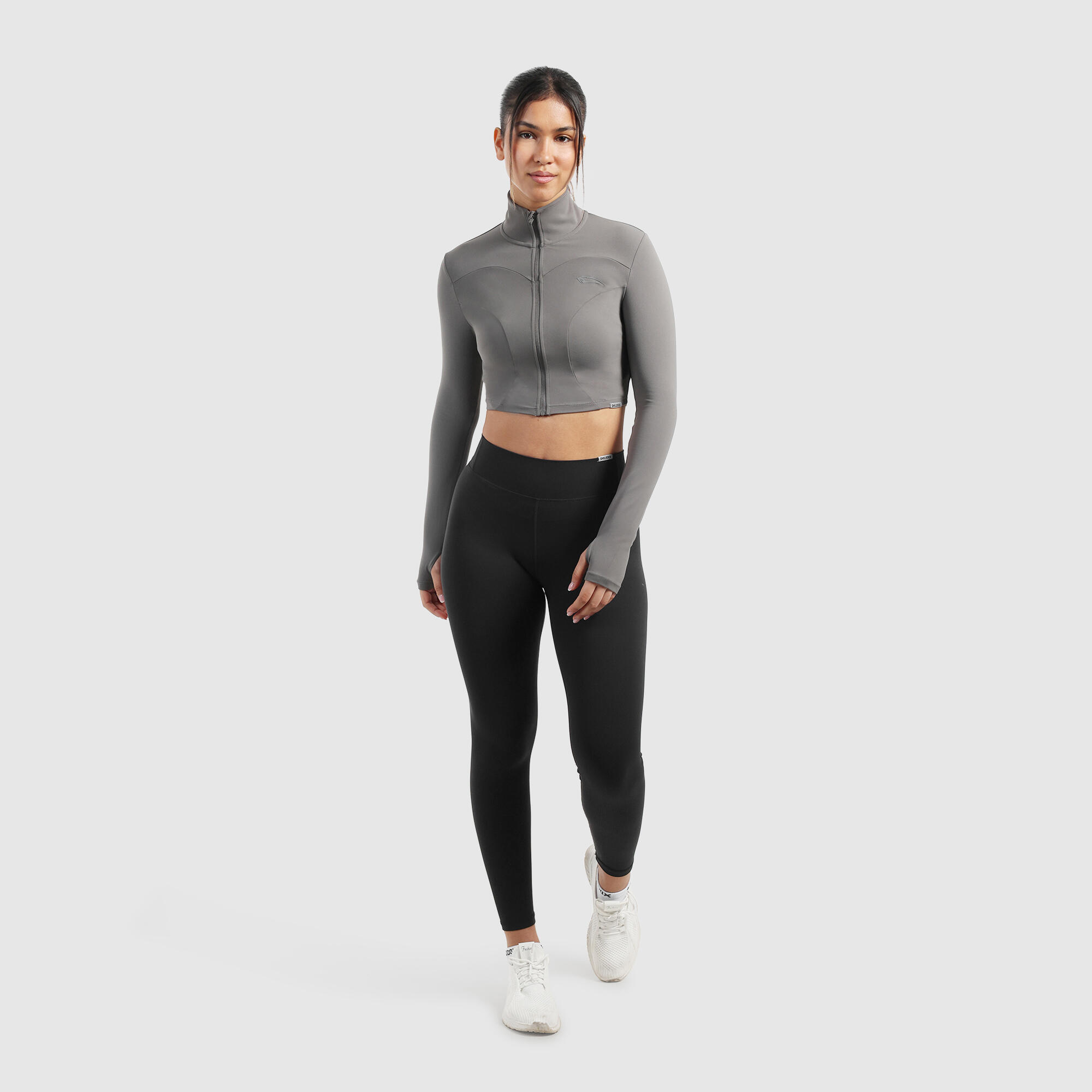 Damen Crop Jacke Brianna Anthrazit 3/6