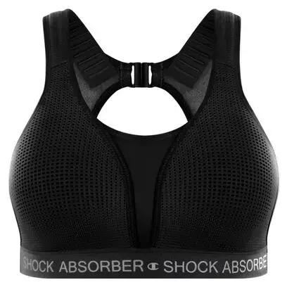 Shock Absorber Padded Run Bra - Black Silver