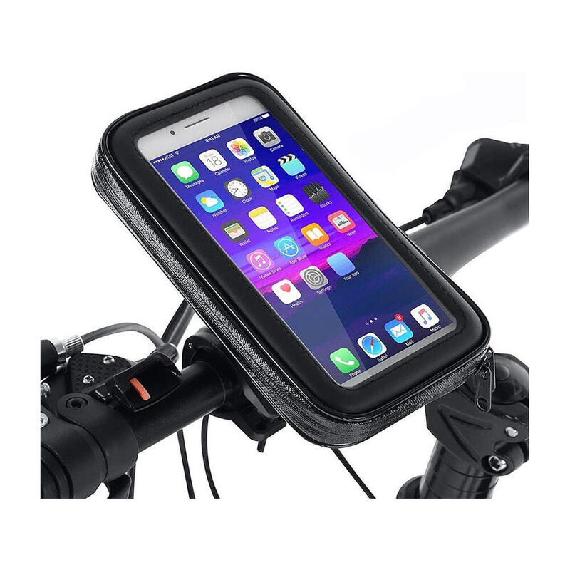 Suport pentru telefon pentru bicicletă negru rotativ la 360 de grade