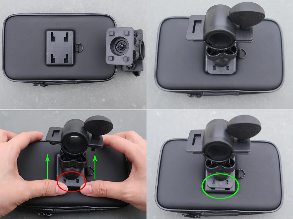 Suporte para telemóvel para bicicleta Preto 360 graus giratório 6/7