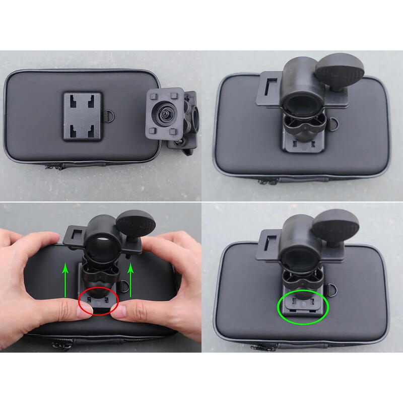 Suport pentru telefon pentru bicicletă negru rotativ la 360 de grade