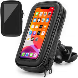 Support de téléphone vélo étanche noir moteur rotatif à 360 degrés