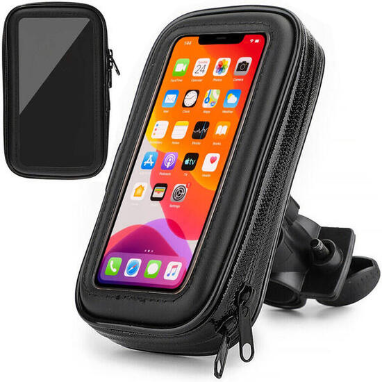 Support de téléphone vélo étanche noir moteur rotatif à 360 degrés