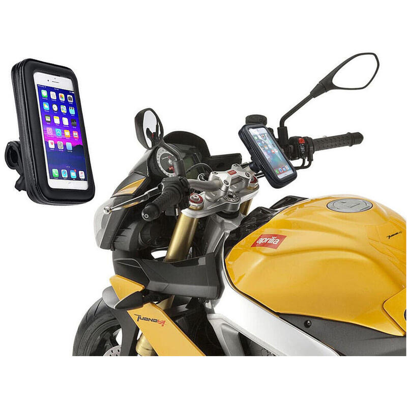 Suport pentru telefon pentru bicicletă negru rotativ la 360 de grade