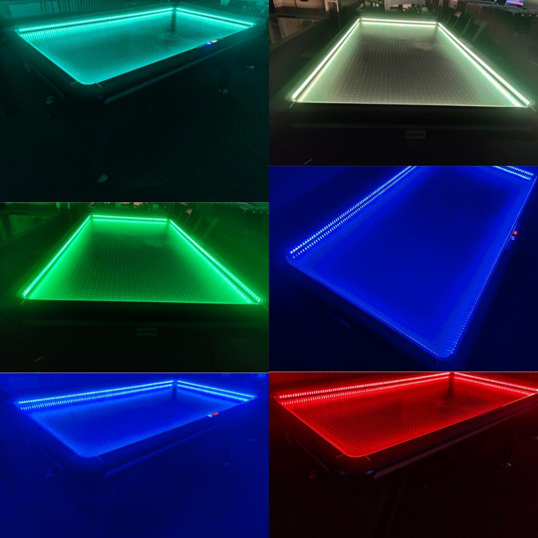 TopTable Airhockey TopTable Hyper LED/RVS 6/6