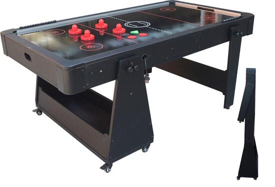 TopTable Easy Mobile Black Grey 6,5ft - Gemakkelijk Opklapbare Airhockey