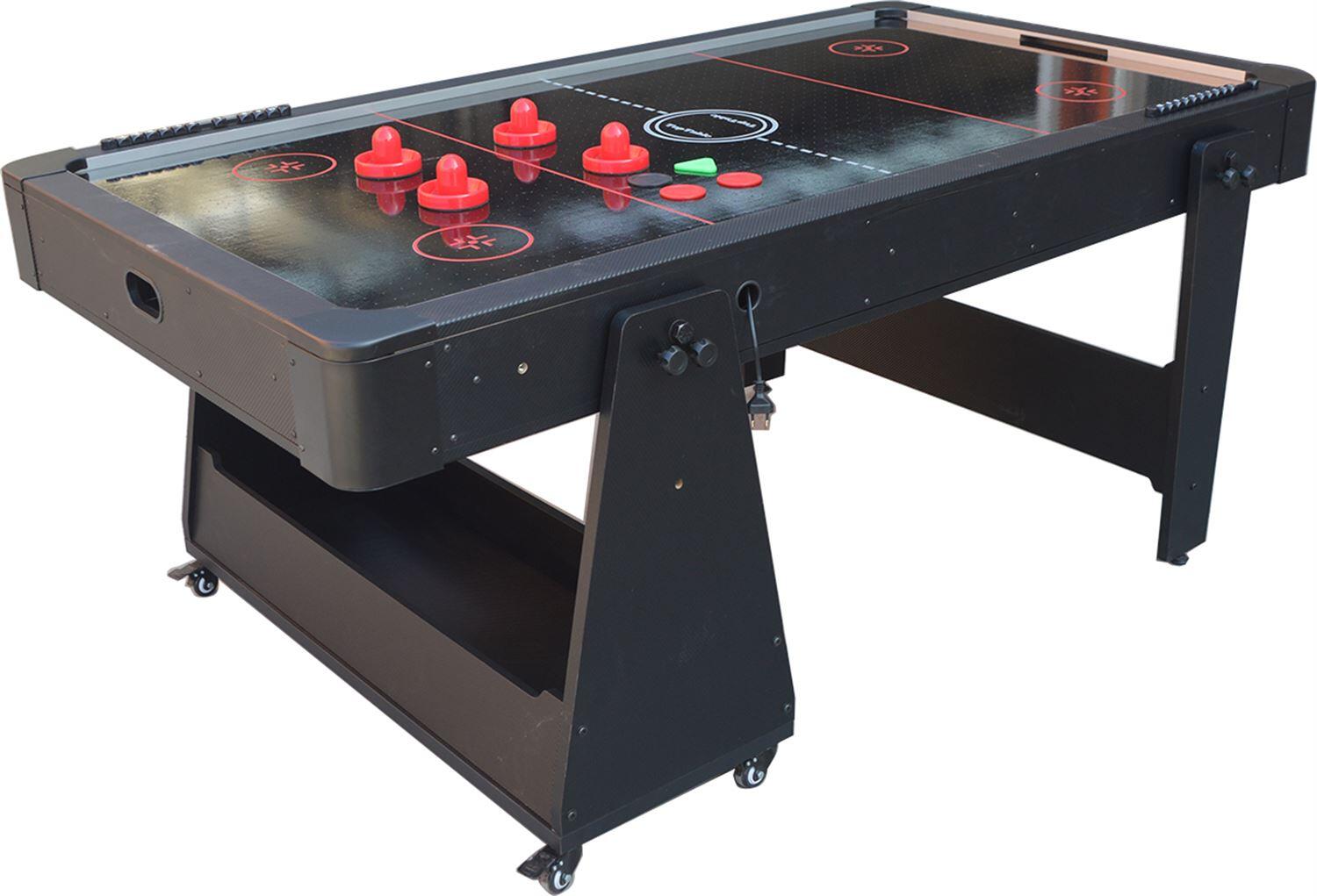 TopTable Twist 2-1 Max Mobile, Grey-Black 6,5ft - Airhockey & Pooltafel 2/7