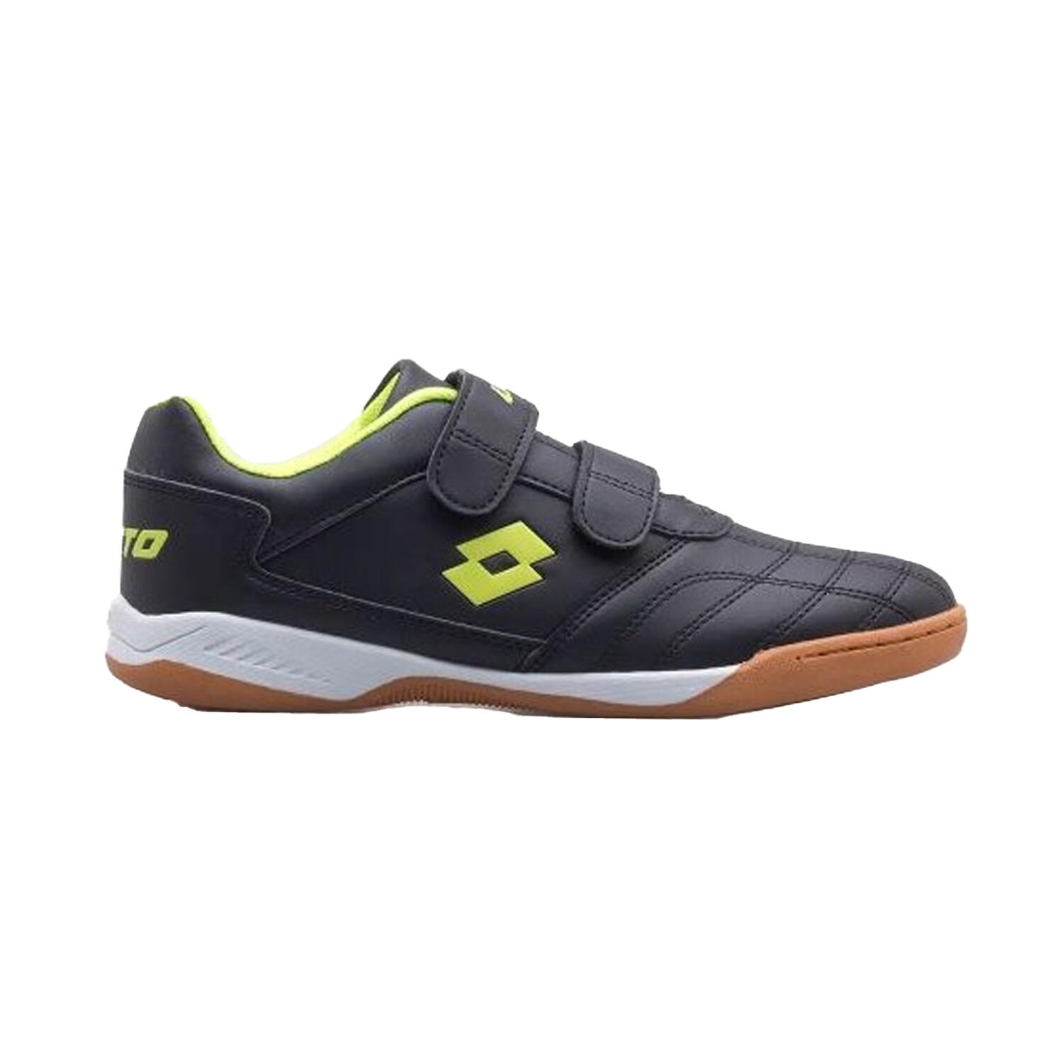 Zapatillas Deportivas de Piel Ecológica Packer para Niños/Niñas Negro, Verde 3/4