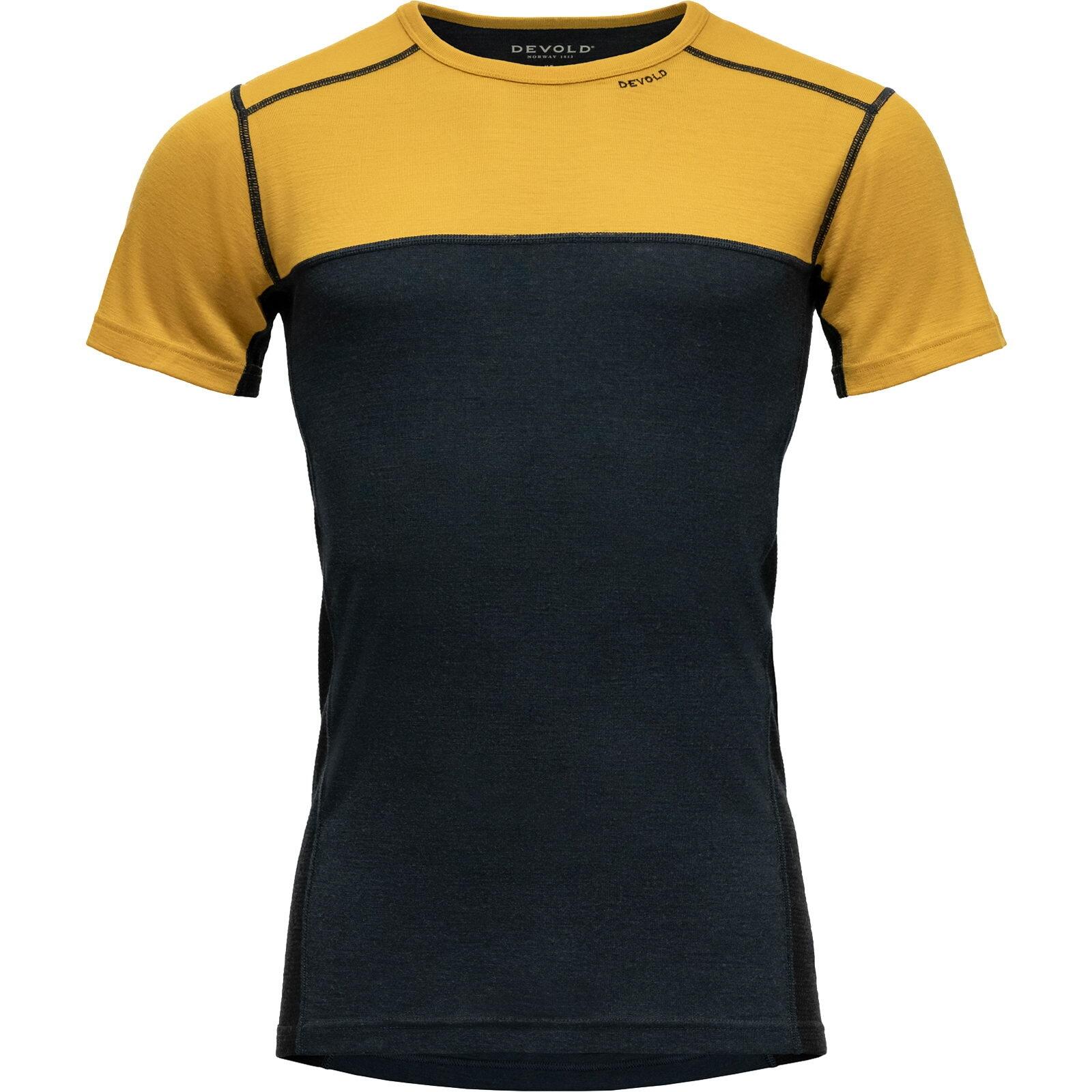 DEVOLD Funktionsshirt Lauparen Merino 190 T-Shirt Man arrowwood-ink-black