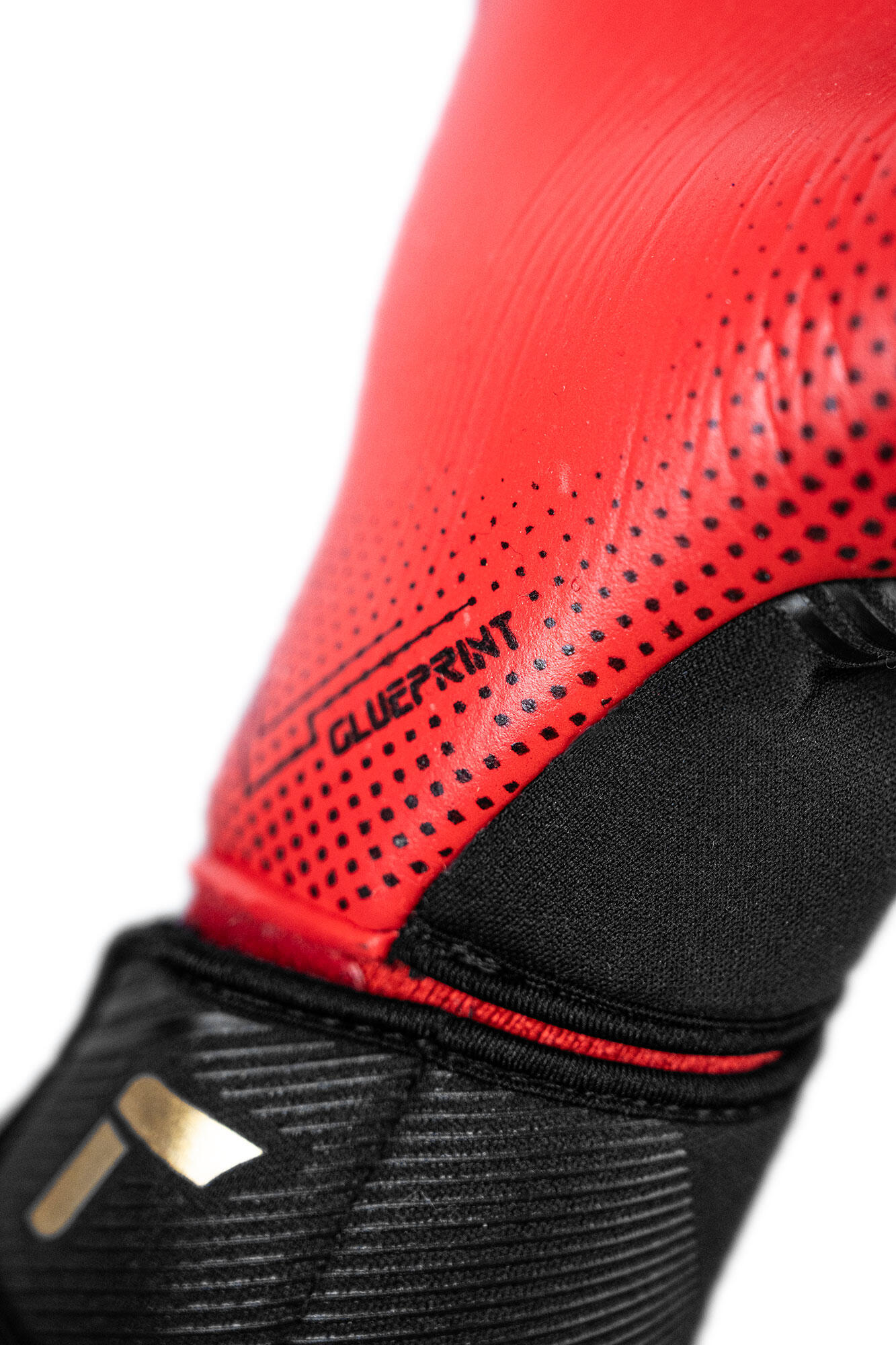 Guantes de portero Reusch Fastgrip Gold X GluePrint negro/oro/rojo intenso 5/8