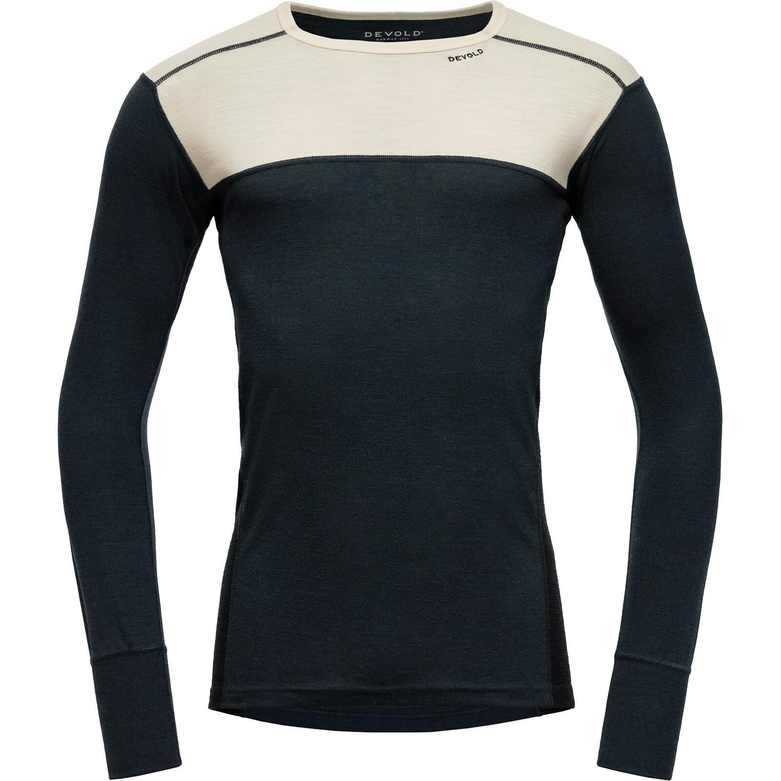 DEVOLD Funktionsshirt Lauparen Merino 190 Shirt Man raw white-ink-black