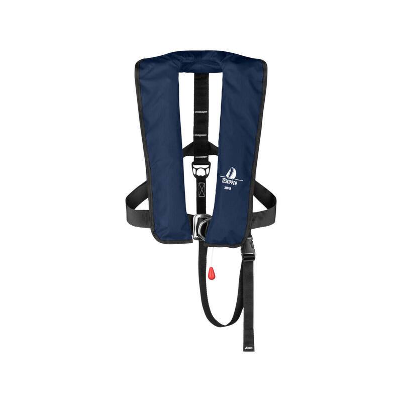 gilet de sauvetage automatique 300N ISO avec harnais - bleu marine