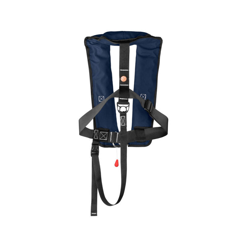 gilet de sauvetage automatique 300N ISO avec harnais - bleu marine