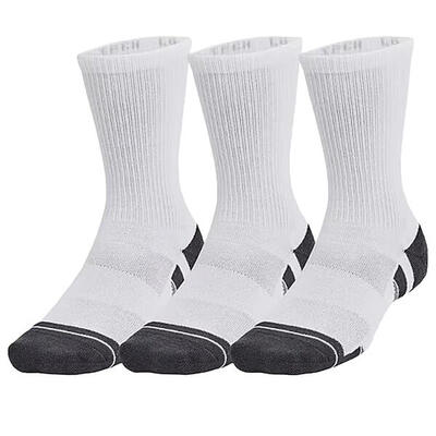 Sokken under armour performance tech 3-pack crew socks, wit, uniseks