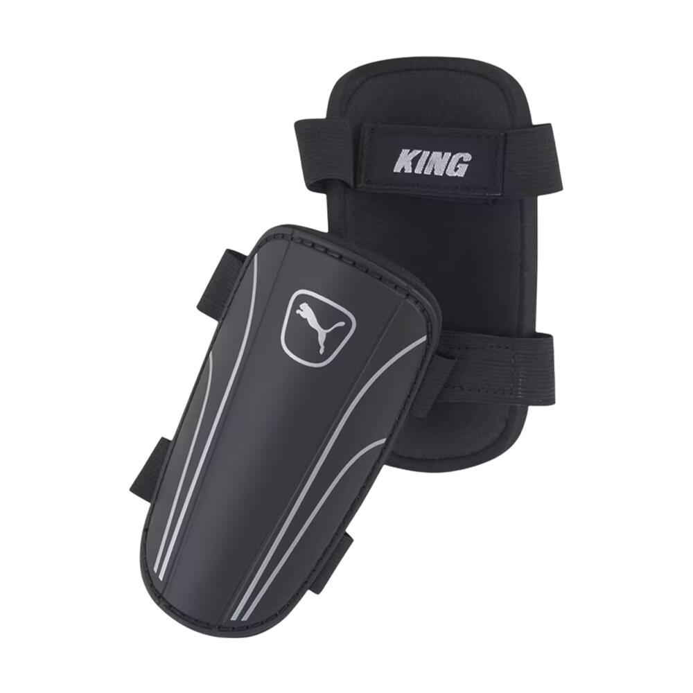 Protectores para Tíbia King Diseño Tiras Dobles Fútbol para Hombre Negro L 2/2