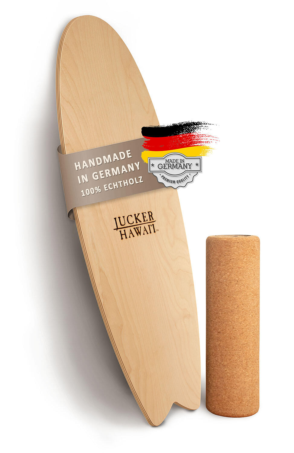 JUCKER HAWAII Balanceboard LOCAL WAVE | Set inkl. Korkrolle | Gleichgewichtstrainer