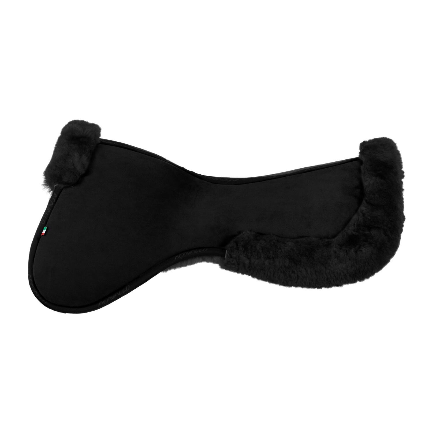 ACAVALLO General   Acavallo Close Contact Half Pad Met Memory Foam � Lamswol Zwart