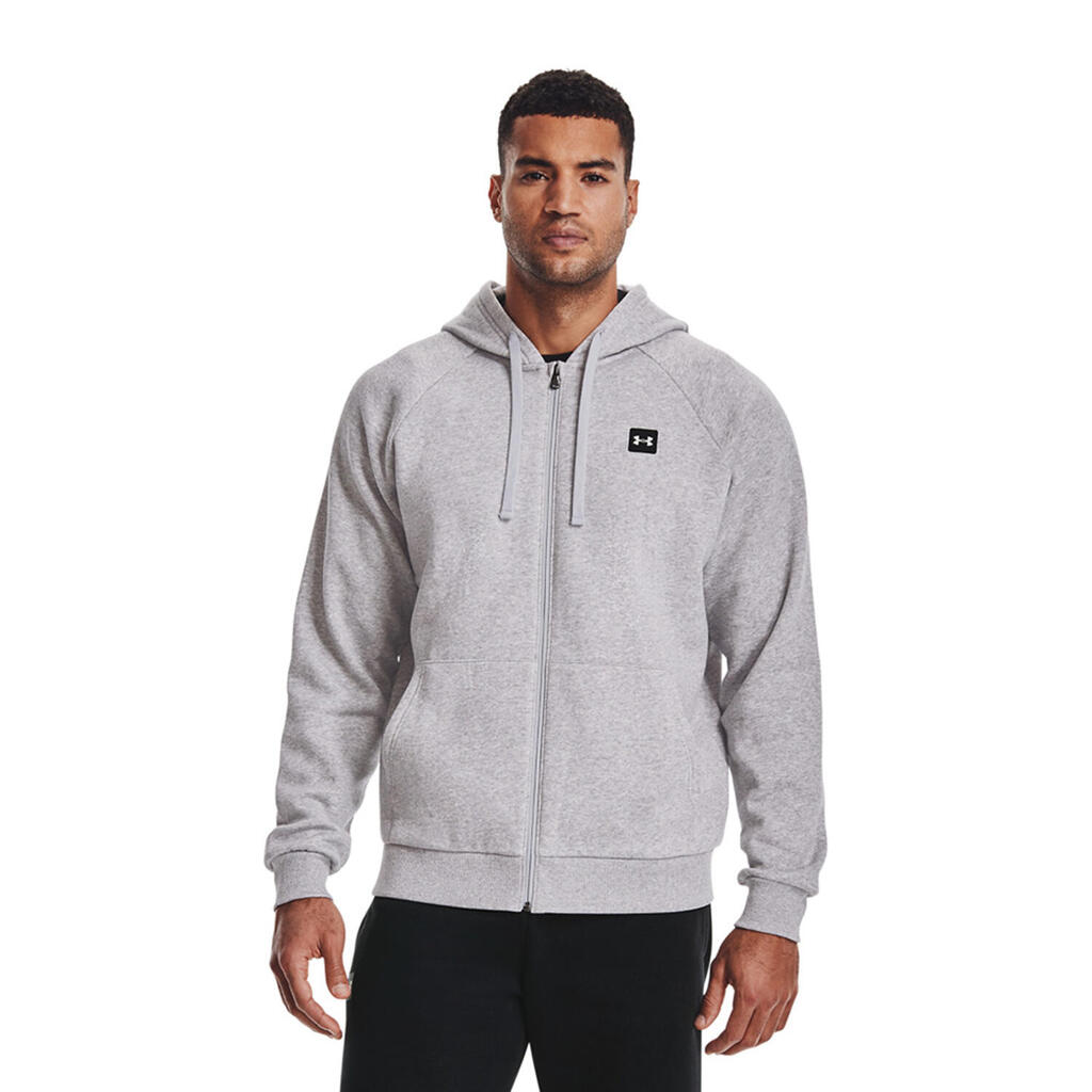 Mens Rival Fleece Full Zip Hoodie (Grey)
