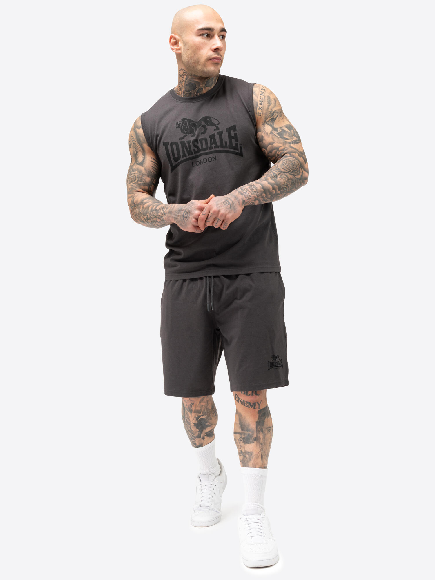 LONSDALE Heren mouwloos T-shirt & korte broek regular fit ALLANTON 3/7