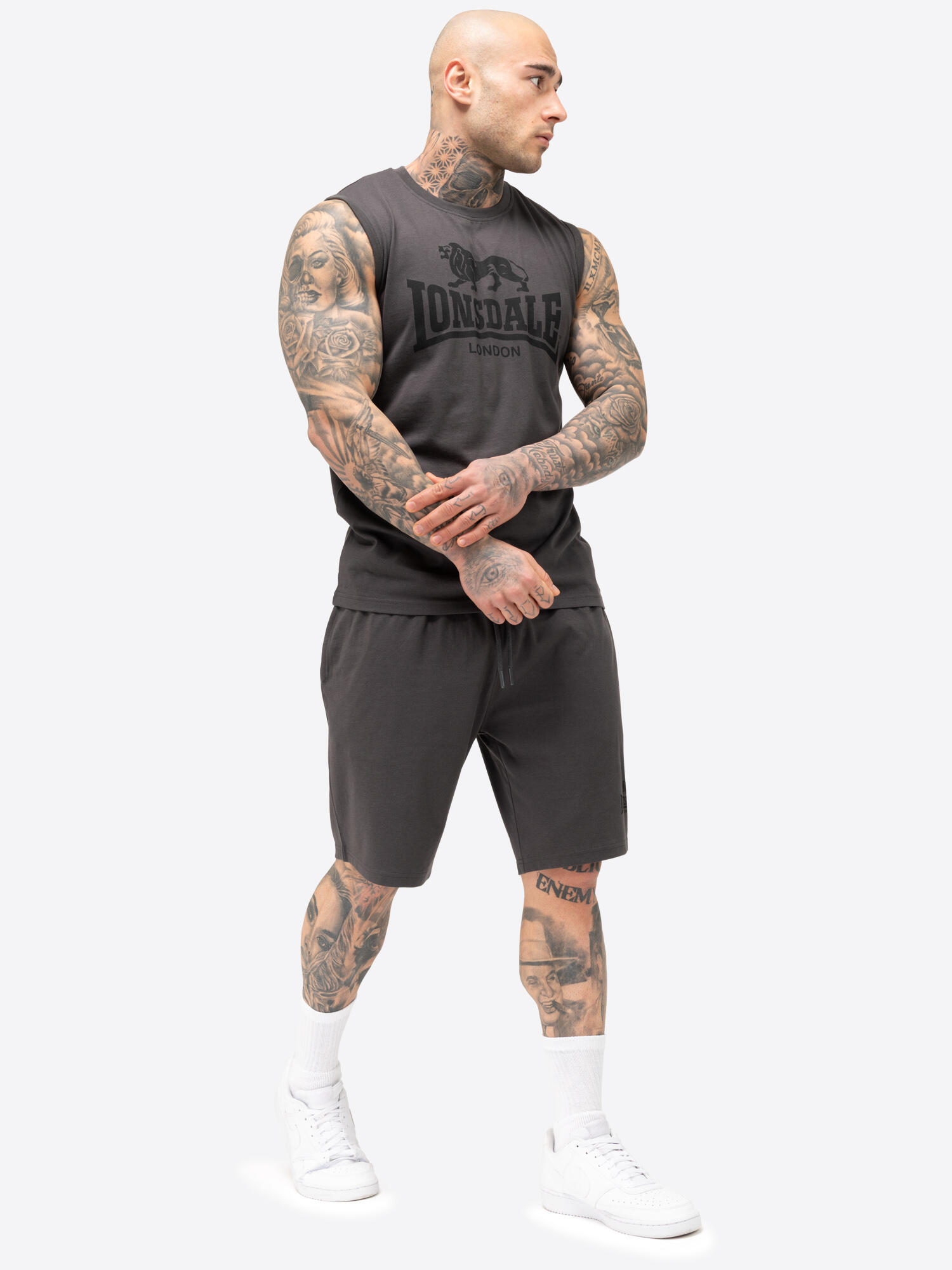 LONSDALE Heren mouwloos T-shirt & korte broek regular fit ALLANTON 4/7