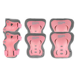 Ensemble Protections Roller (Rose / Gris)