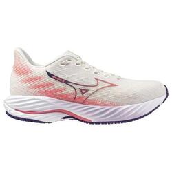Chaussures Running Mizuno Wave Rider 28 Blanc/Rose Femme