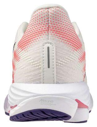 Chaussures Running Mizuno Wave Rider 28 Blanc/Rose Femme 5/7