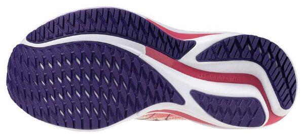 Chaussures Running Mizuno Wave Rider 28 Blanc/Rose Femme 4/7