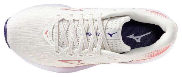 Chaussures Running Mizuno Wave Rider 28 Blanc/Rose Femme 3/7