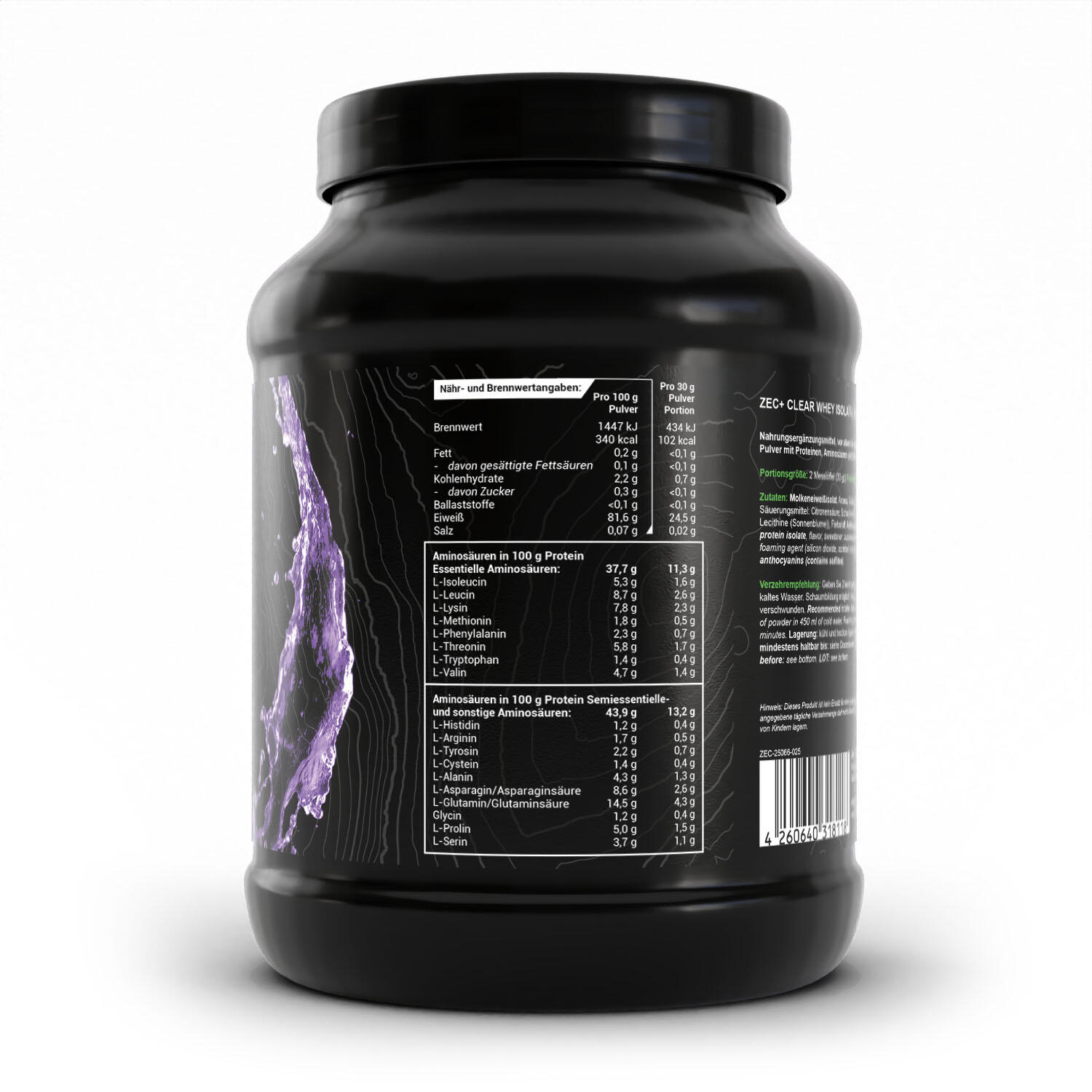 Zec+ Clear Whey Isolate (900g) Juicy Grape - Protéines - Protéines claires 2/3