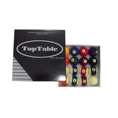 Toptable poolballen semi-pro triple a-grade 57,2mm