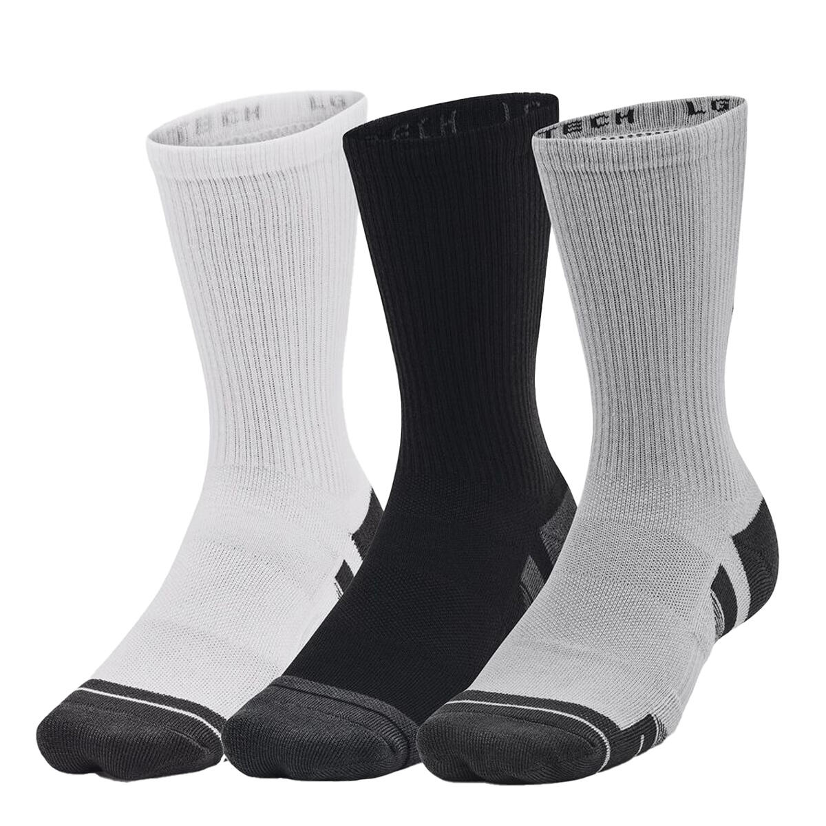 Under Armour - Chaussettes Performance Tech Homme (blanc / Noir / Gris) - Chaussettes - Blanc|gris|noir - 47 - Decathlon