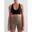 Dames Yoga Sportbeha Voorkant Rits Kruis Rug Zwart