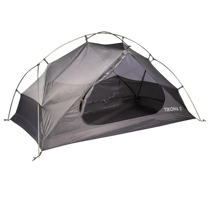 TAMBU | TIKONA | Tenda a cupola per 2 persone con 2 vestiboli e ingressi  Grigio 2/7