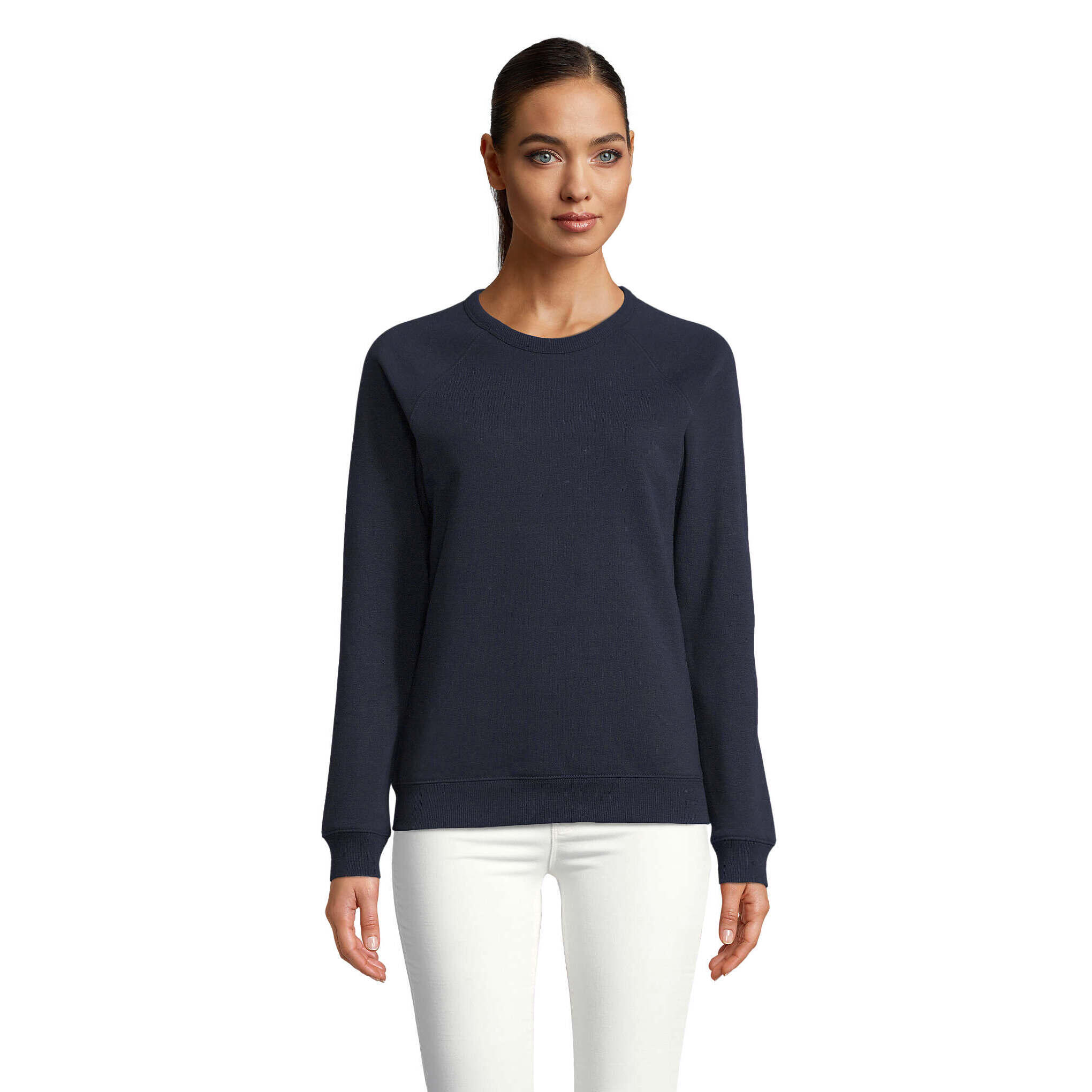 Sol's - Sweatshirt Femme Sol's Nelson - Sweat-shirt - Bleu|noir - 40 M - Decathlon