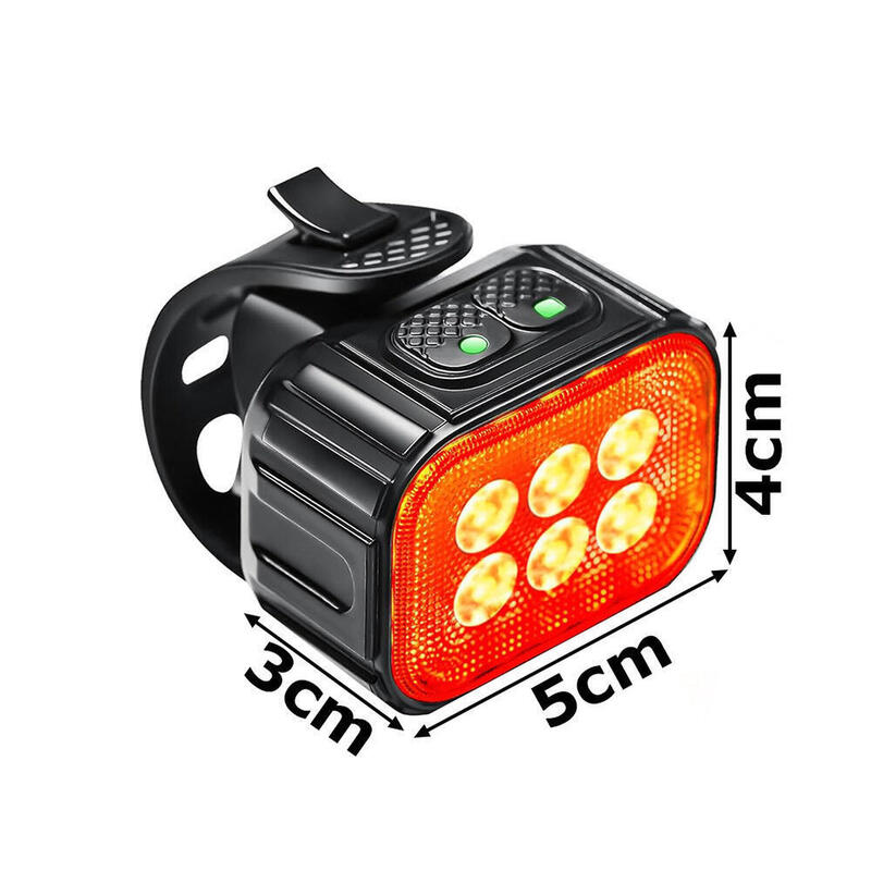 Eclairage vélo Kit phare et feu arrière rechargeable par USB  LED