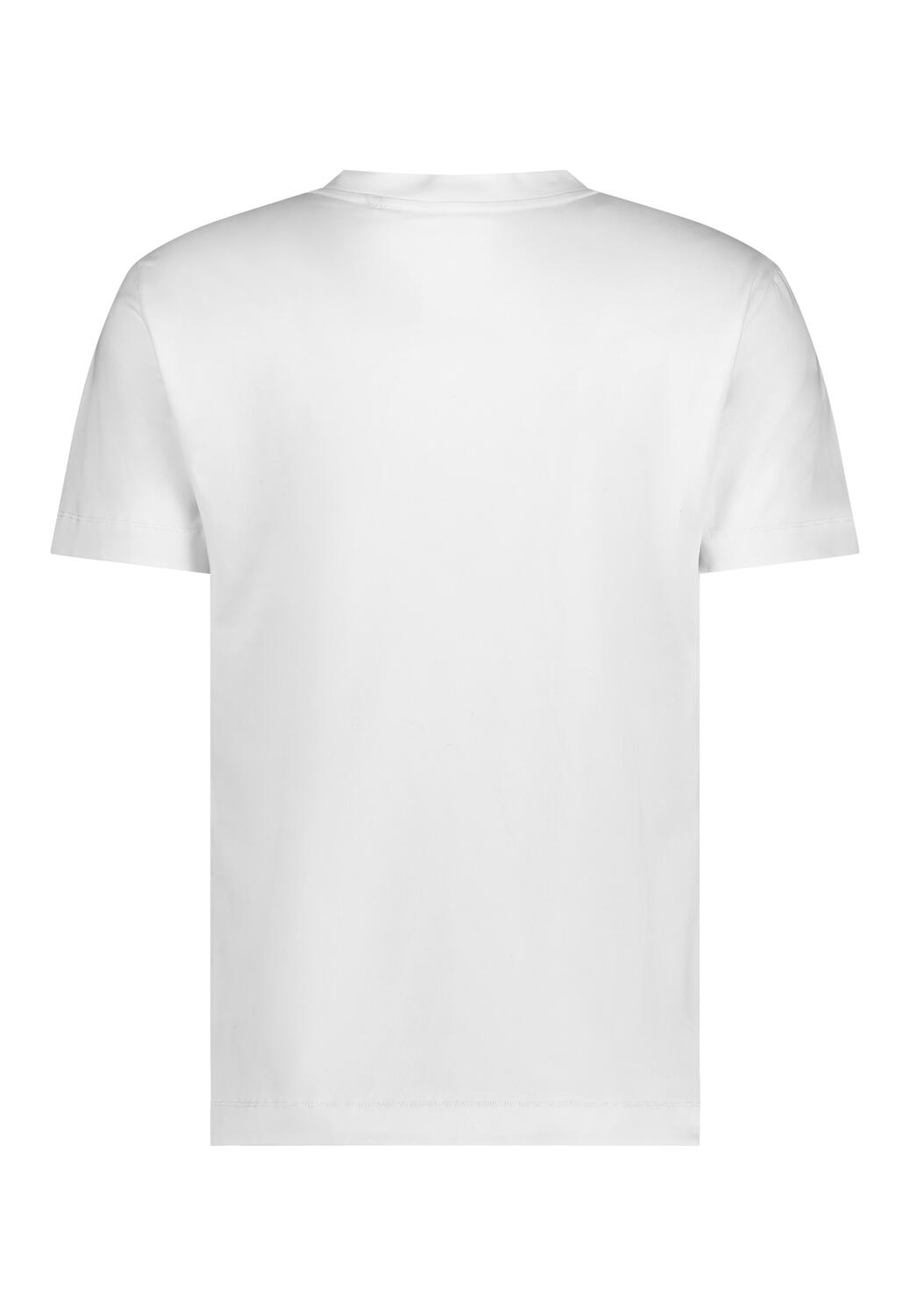 KEANU_ – T shirt uomo – Bianco – Con stampa – Cotone elasticizzato – Casual fit 5/6