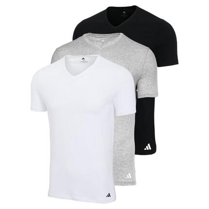 T-Shirt Herren 3er Pack Figurbetont-V-Neck Shirt, Active Core Cotton 3PK