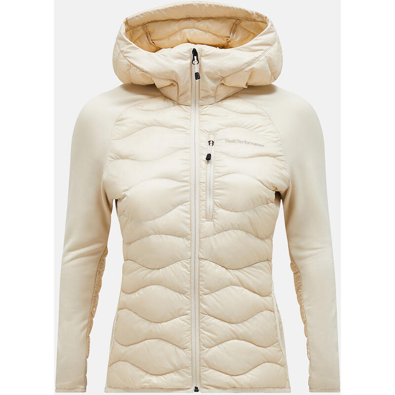 Kurtka Peak Performance puchowa damska Helium Down Hybrid Hood beżowa - L