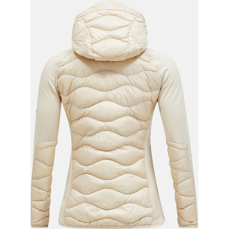 Kurtka Peak Performance puchowa damska Helium Down Hybrid Hood beżowa - L