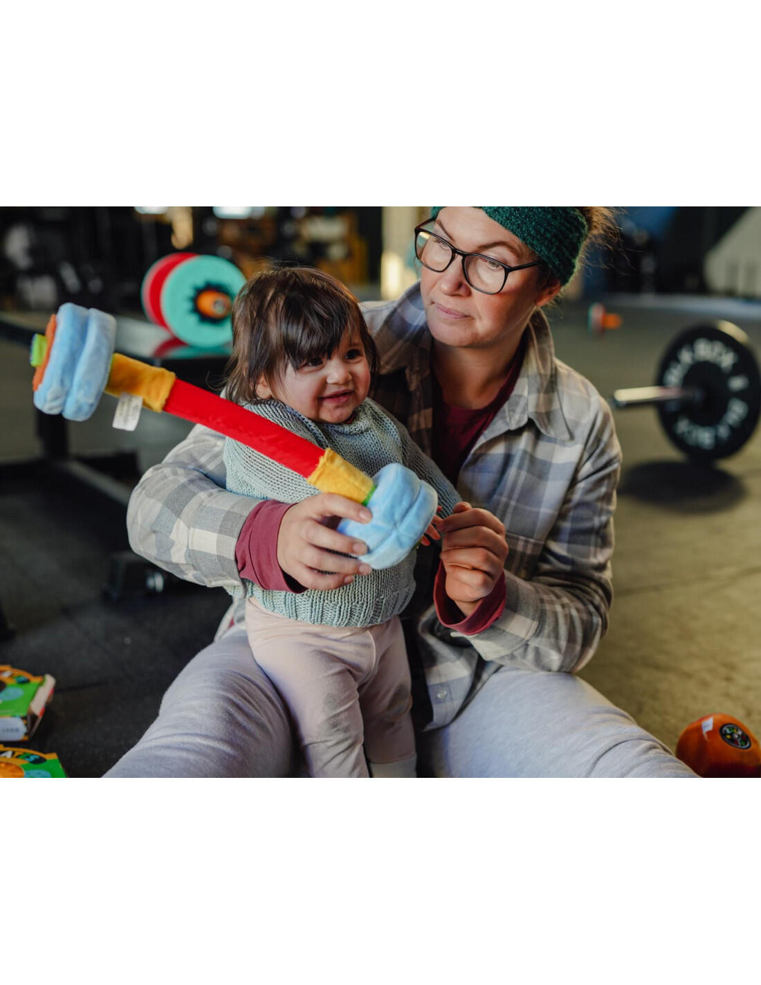 Set aus Stange und Schaumstoffscheiben FitKidz 2/6
