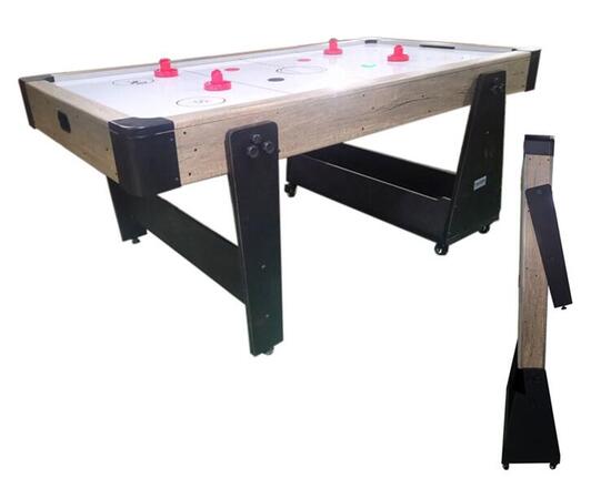 TopTable Easy Mobile Wood 6,5ft - Gemakkelijk Opklapbare Airhockey