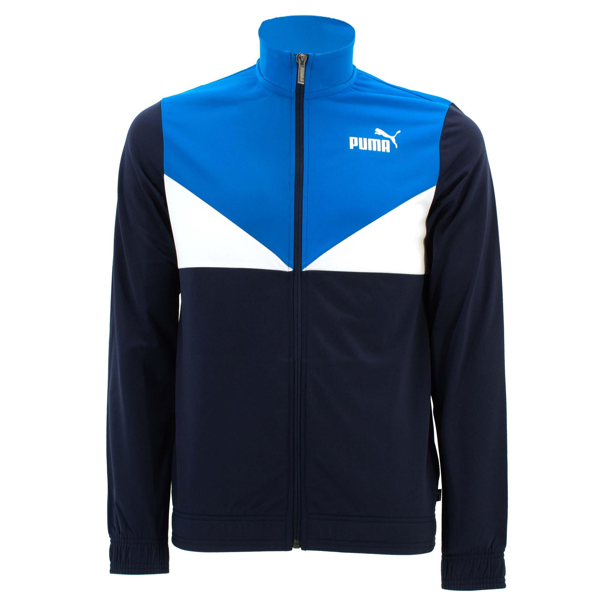 Trainingsanzug Colorblock Poly Suit Kids in Blau 7/7