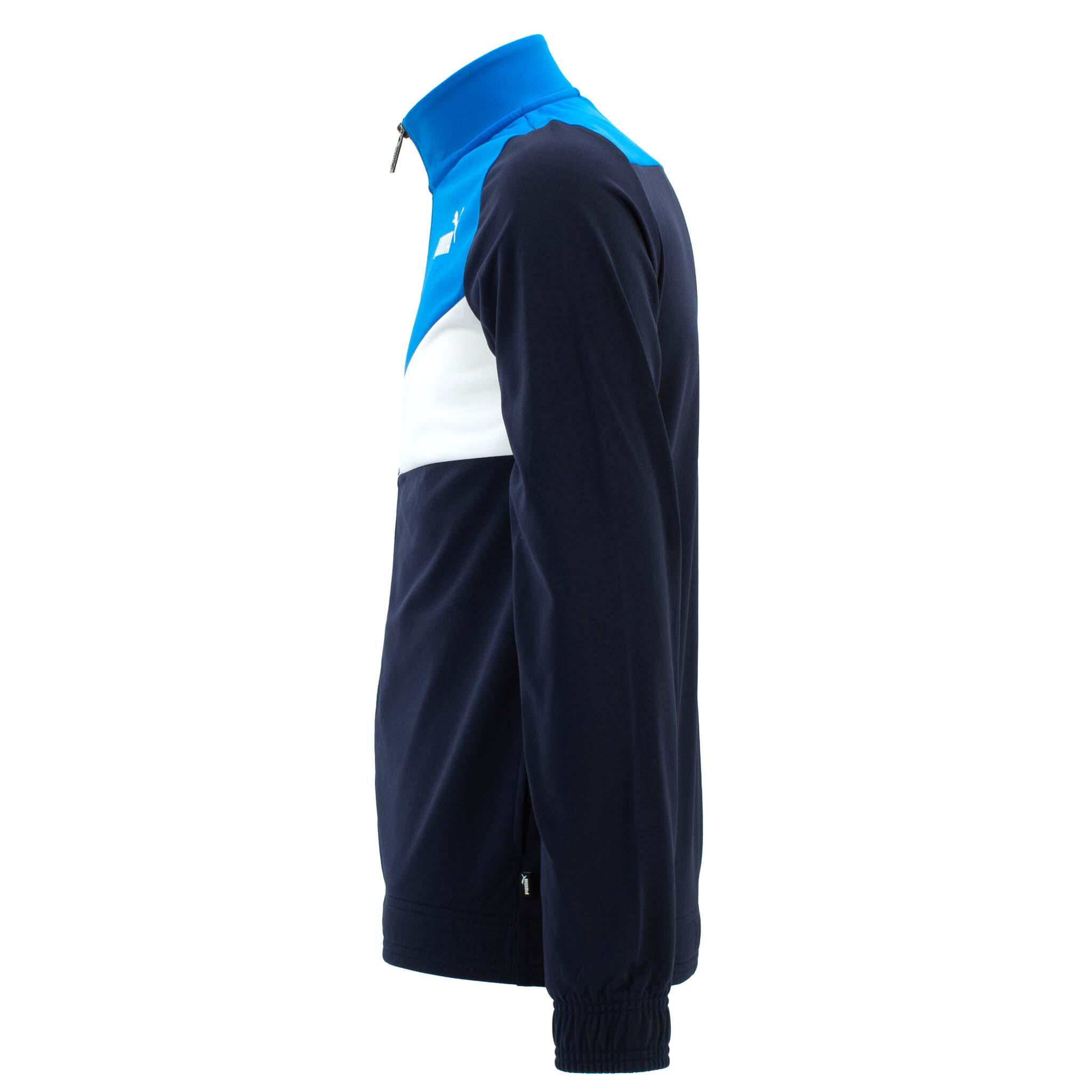 Trainingsanzug Colorblock Poly Suit Kids in Blau 3/7