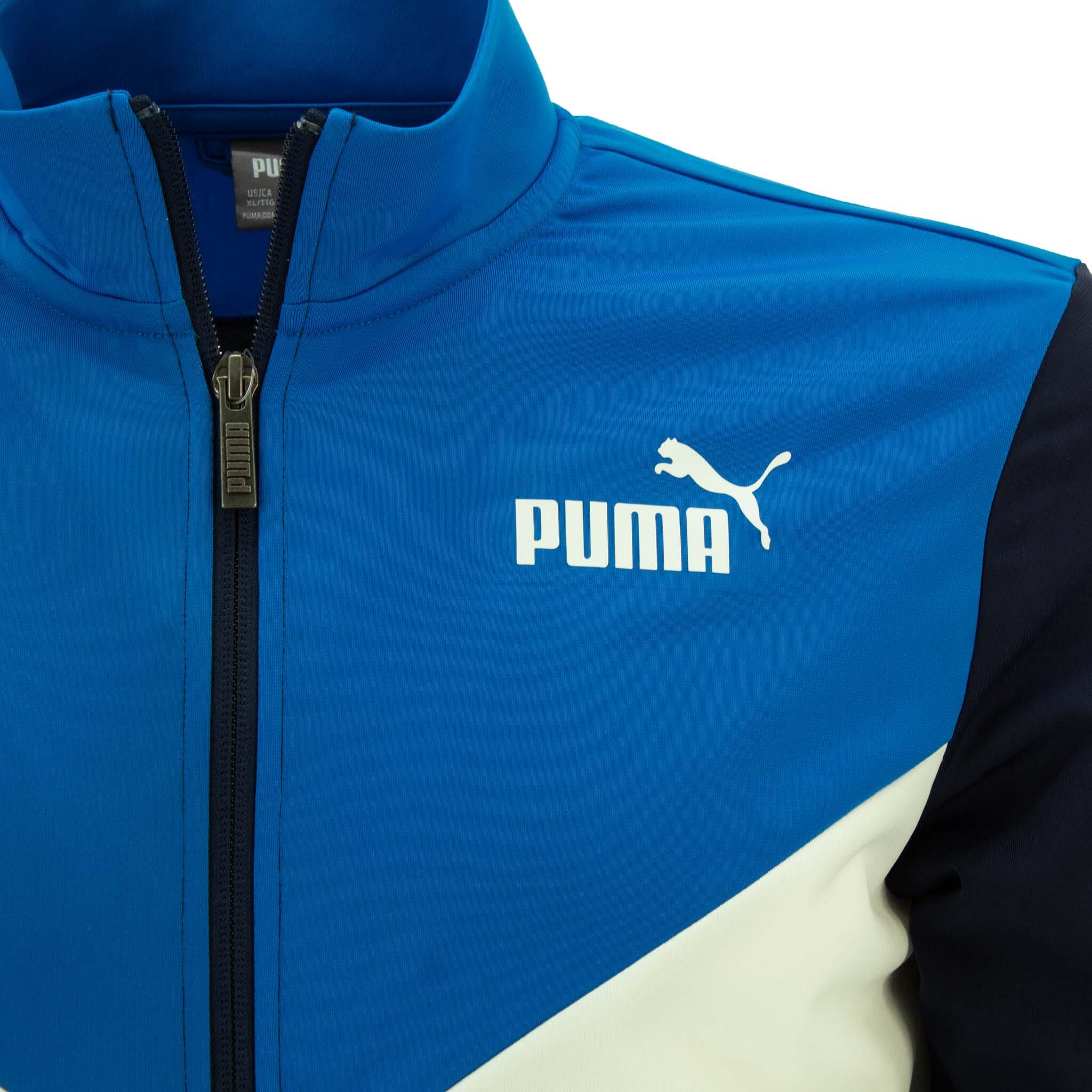 Trainingsanzug Colorblock Poly Suit Kids in Blau 5/7